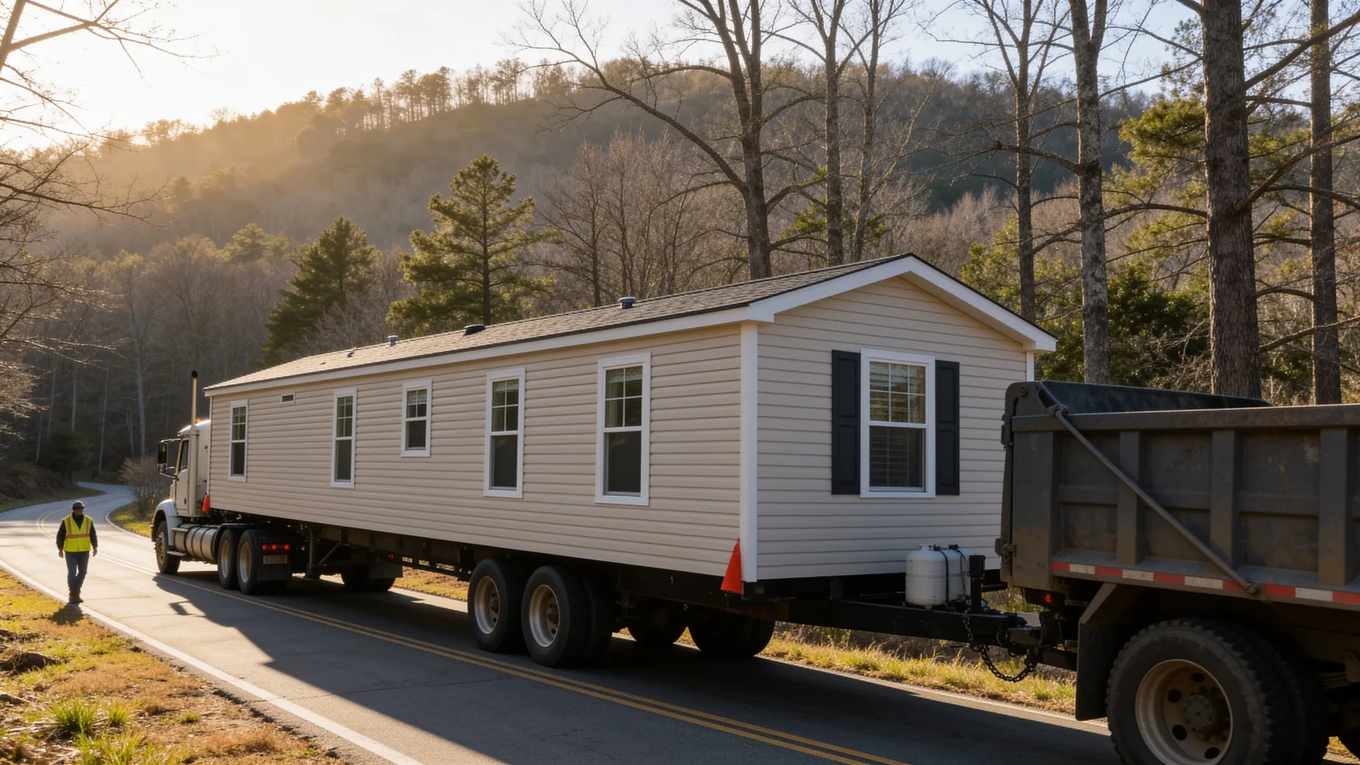 The mover hauls it